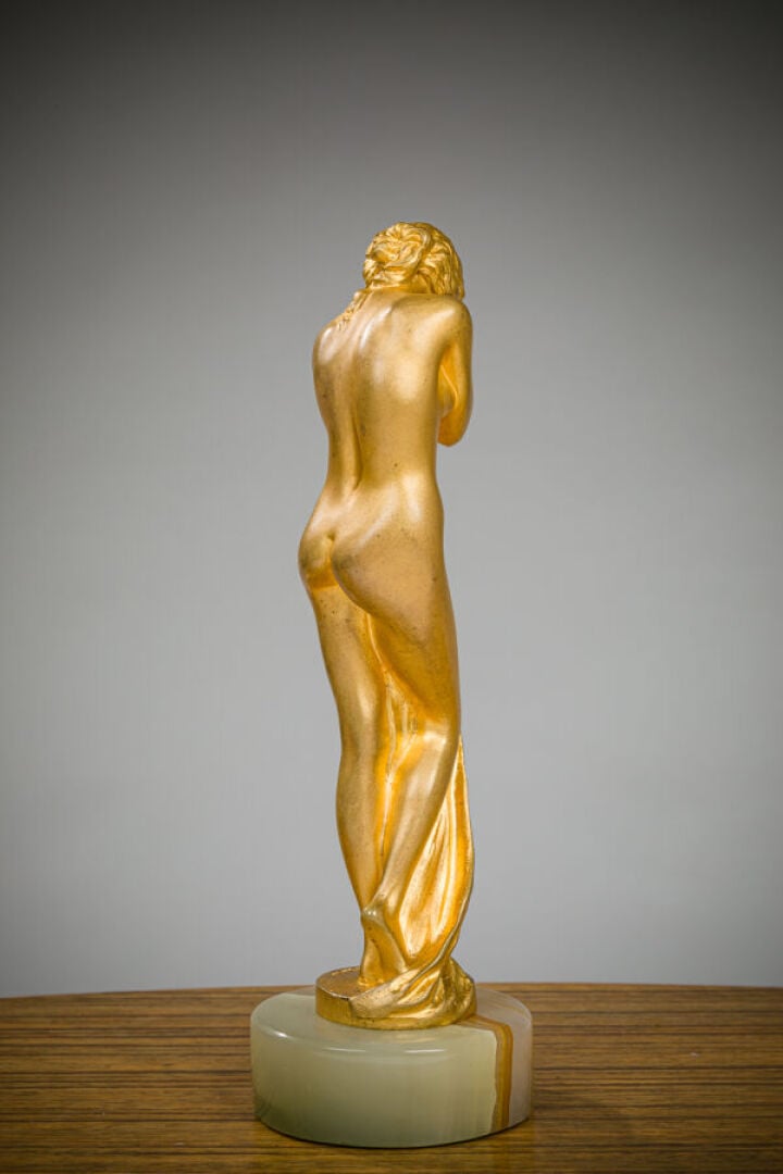 ALEXANDRE CARON (1857-1932) - La pleureuse - Sculpture en bronze doré - Signée…