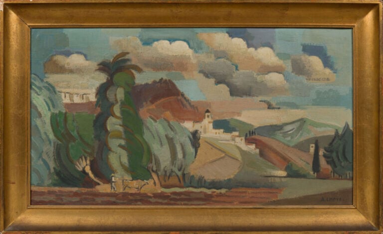 ANDRÉ LHOTE (1885-1962) - Paysage de Mirmande, c.1930 - Huile sur toile, signée…