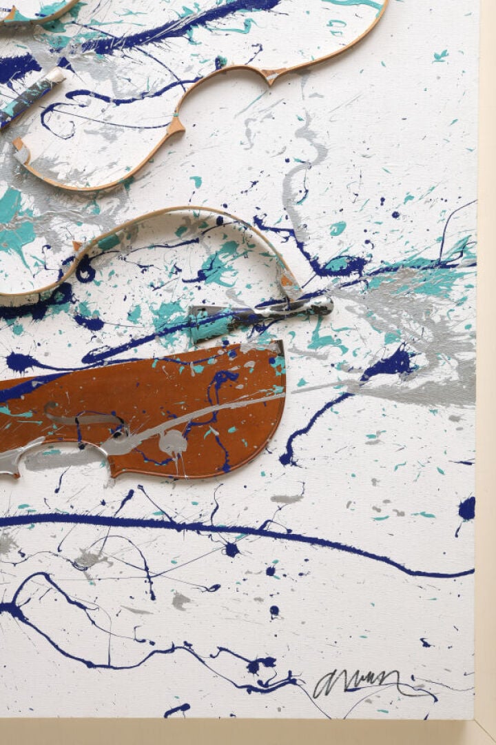 ARMAN (1928-2005) Arman Hernandez dit - Colère des violons - Collage de violons…