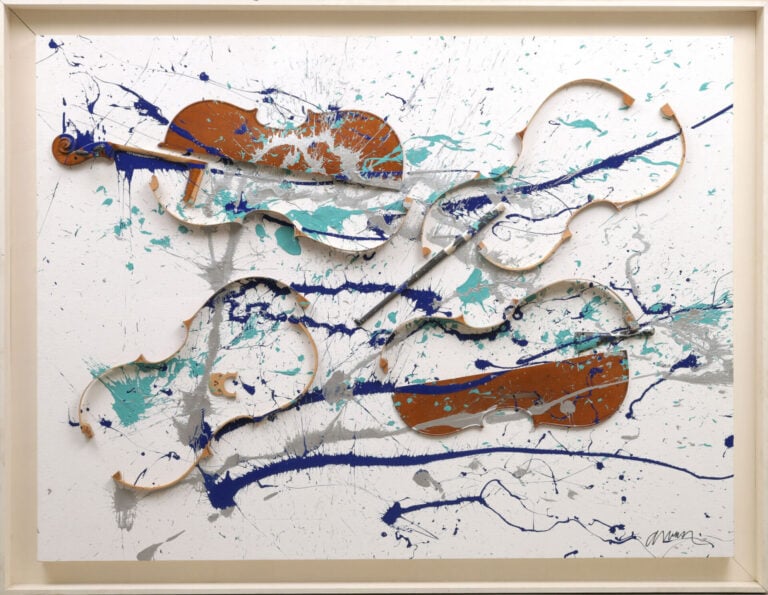 ARMAN (1928-2005) Arman Hernandez dit - Colère des violons - Collage de violons…