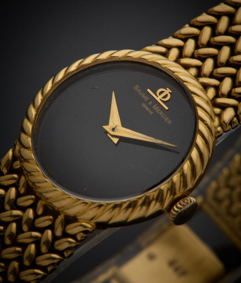 BAUME & MERCIER - O.J. PERRIN - - BRACELET MONTRE ronde de dame en or jaune (75…