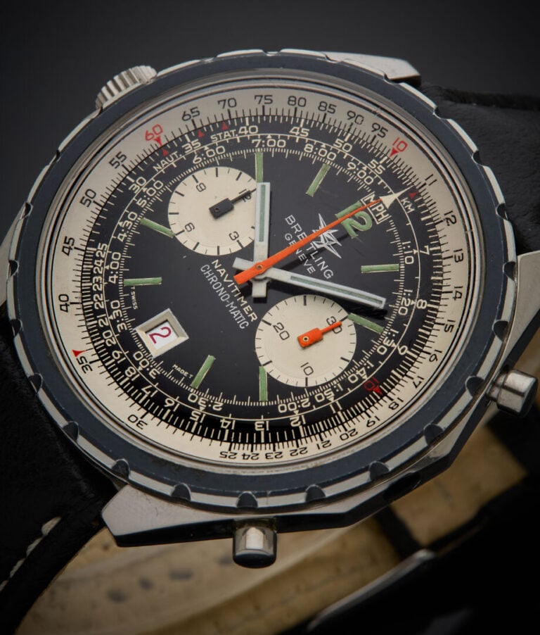 BREITLING - - BRACELET MONTRE ronde, chronographe, deux compteurs, modèle "Pizz…
