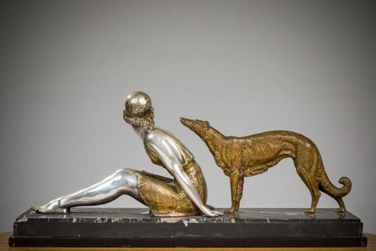 DEMETER CHIPARUS (1886-1947) - Sculpture en bronze à patine dorée et argentée f…