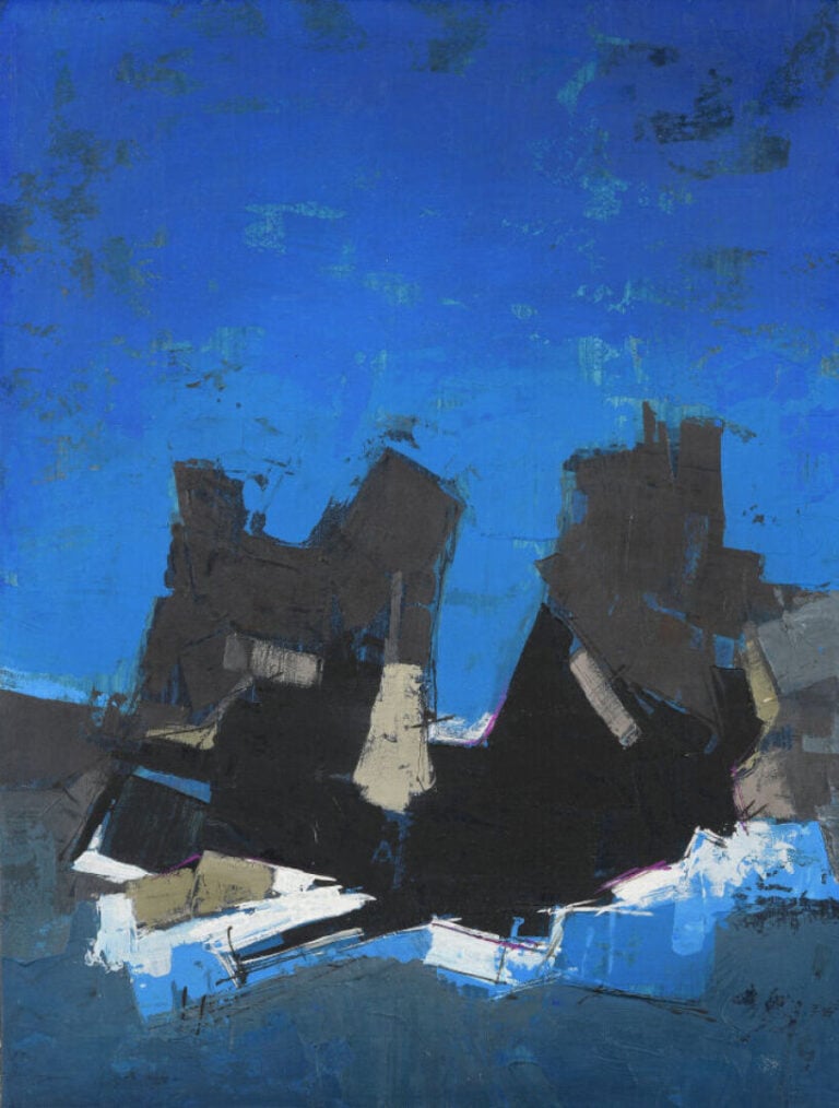 Francis BOTT (1904-1998) - Composition bleue - Huile sur toile - Signée en bas…