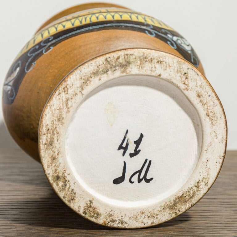JEAN DE LESPINASSE (1896-1979) - Vase à corps bombé sur talon circulaire et col…