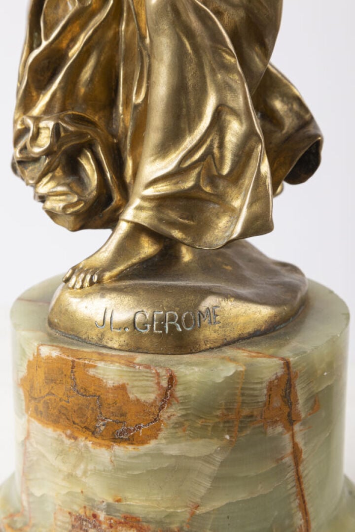 JEAN LÉON GÉRÔME (1824-1904) - La joueuse au cerceau - Sculpture en bronze à pa…