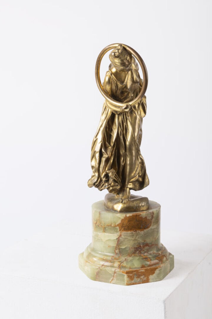 JEAN LÉON GÉRÔME (1824-1904) - La joueuse au cerceau - Sculpture en bronze à pa…