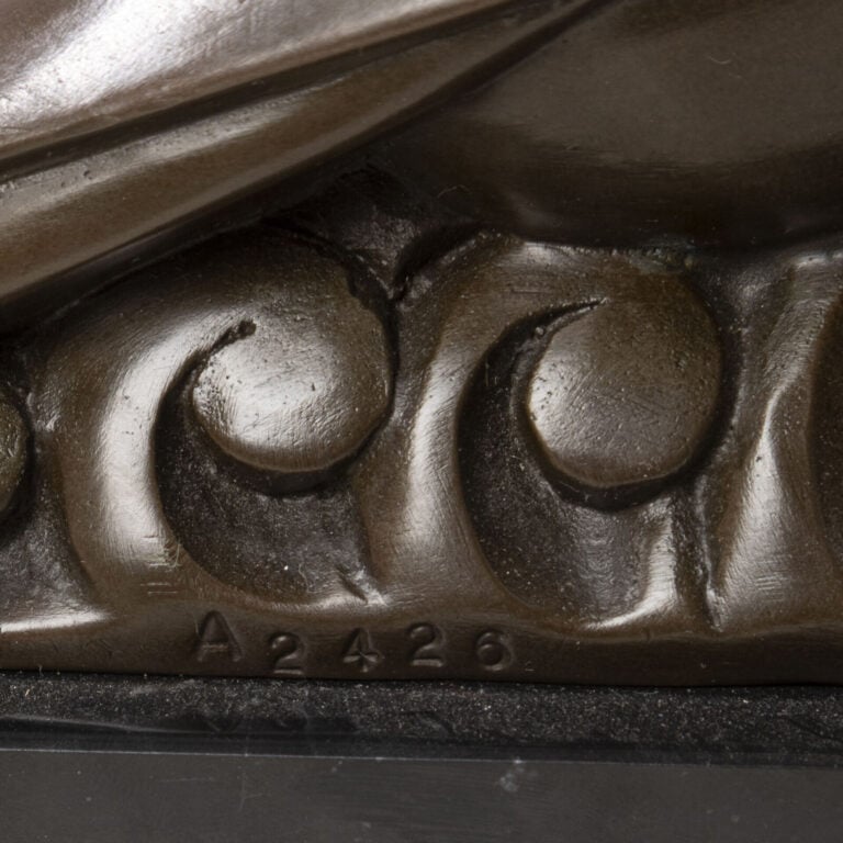JOHAN COENRAAD (1876-1955) - Sculpture en bronze à patine brune figurant un pig…