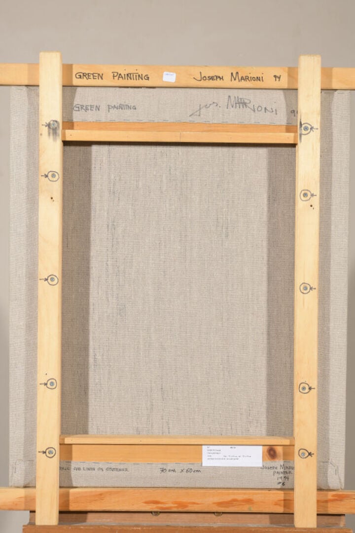 Joseph MARIONI (1943) - Green painting n°6,1994 - Acrylique sur toile de lin -…