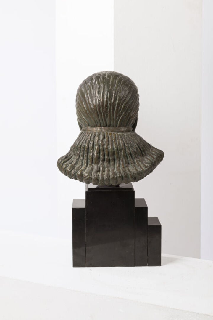 MARCEL BOURAINE (1886-1948) ET - ETLING PARIS - Sculpture en bronze à patine ve…