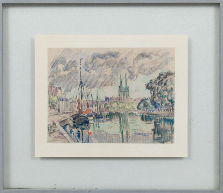 PAUL SIGNAC (1863-1935) - Odet à Quimper, c.1925-1930 - Mine de plomb et aquare…