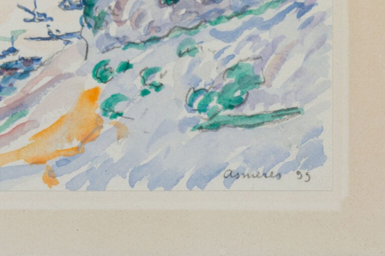 PAUL SIGNAC (1863-1935) - Port d'Asnières, 1893 (ou 1895) - Mine de plomb et aq…