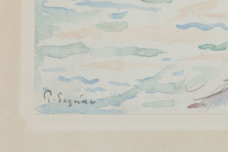PAUL SIGNAC (1863-1935) - Port d'Asnières, 1893 (ou 1895) - Mine de plomb et aq…
