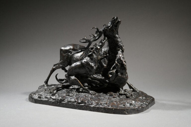 Pierre-Jules MENE (1810-1879), d'après - L'hallali du cerf - Epreuve en bronze…