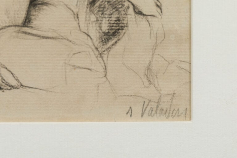 SUZANNE VALADON (1865-1938) - Nu assis - Crayon et fusain sur papier chamois be…