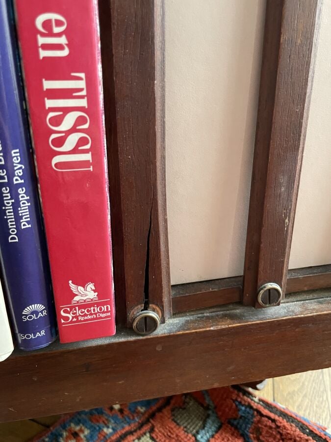 Bibliothèque tournante de style anglais en bois naturel - 123 x 59 x 59 - (acci…