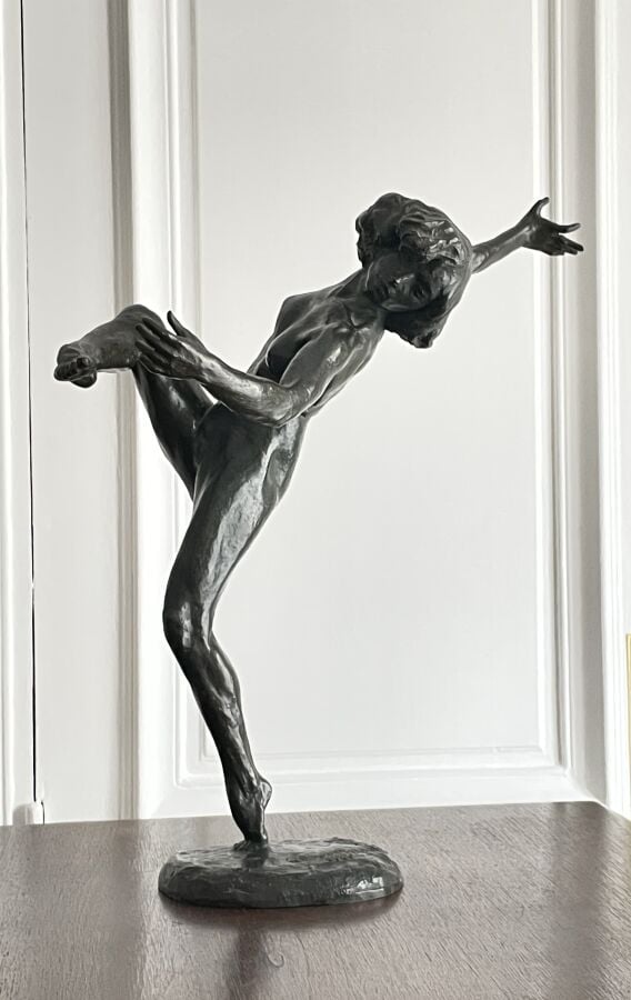 Camille MP.ALAPHILIPPE (1874-c.1930) - Danseuse - Bronze à patine noire - 45 cm…