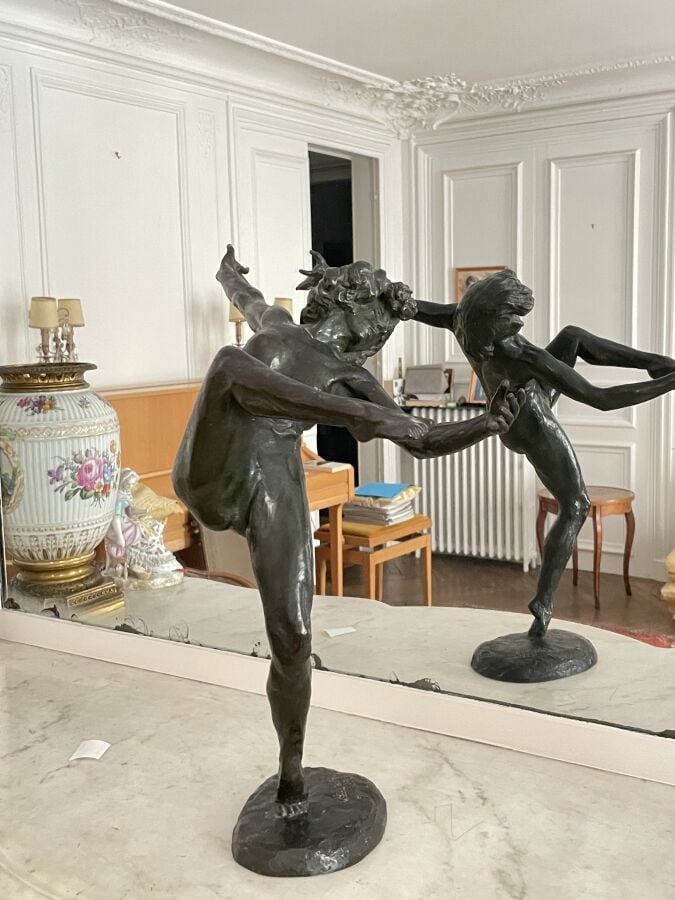 Camille MP.ALAPHILIPPE (1874-c.1930) - Danseuse - Bronze à patine noire - 45 cm…