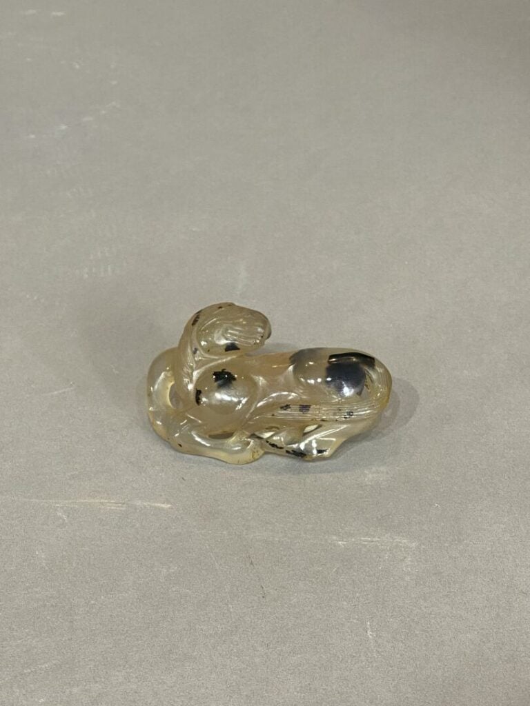 Chine - Sujet en agate mousse figurant un cheval