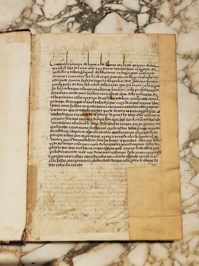 « Coronica de Doña Isabel la Católica » - Manuscrit de 289 feuillets sur papier…
