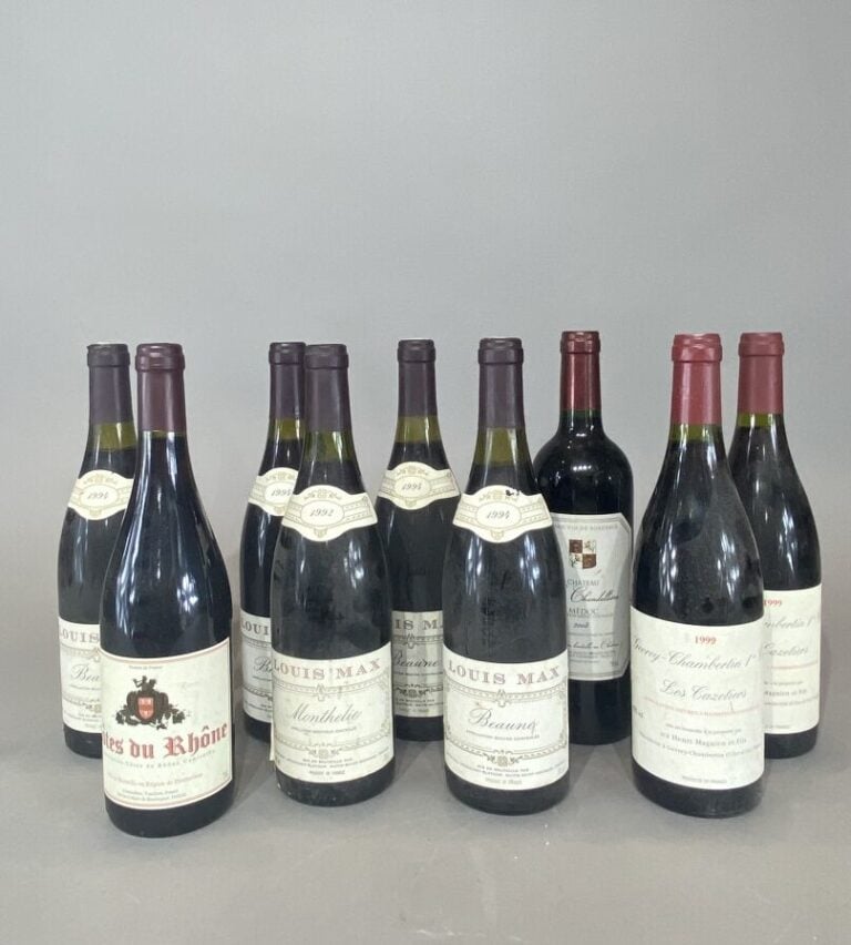 Ensemble de bouteilles de vin comprenant: - - Louis Max, Beaune, 1994 (4 boutei…