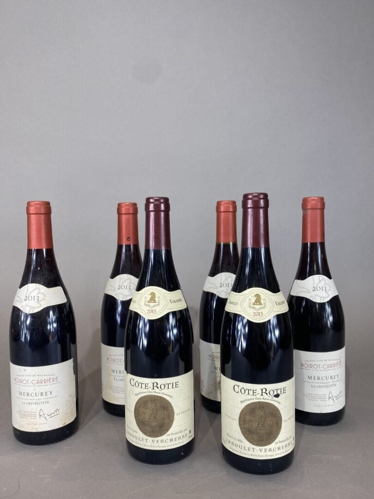 Ensemble de bouteilles de vins comprenant: - - Côte-Rotie, Jaboulet-Vercherre,…
