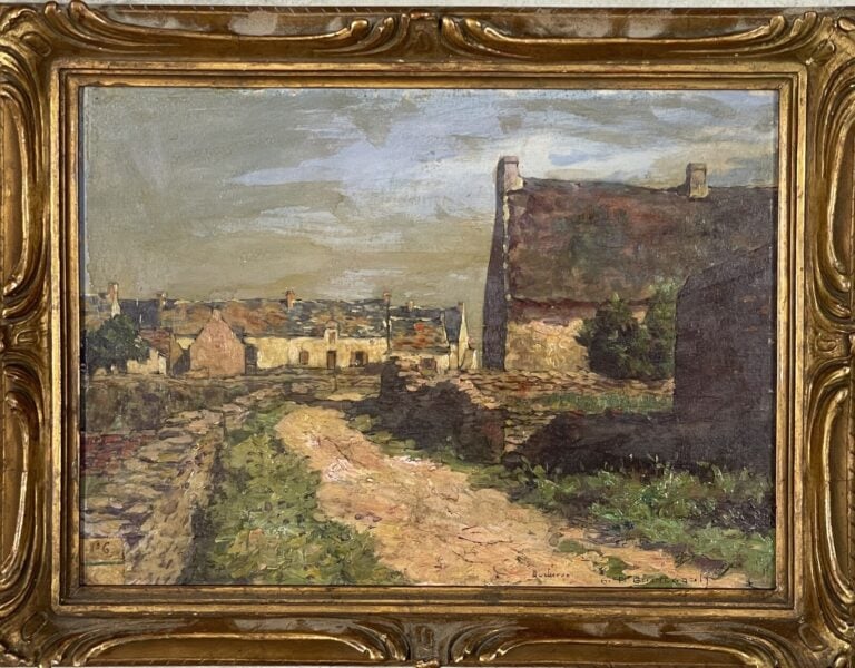 Georges Pierre GUINEGAULT (1893-1982) - Quiberon - Huile sur carton, signé en b…