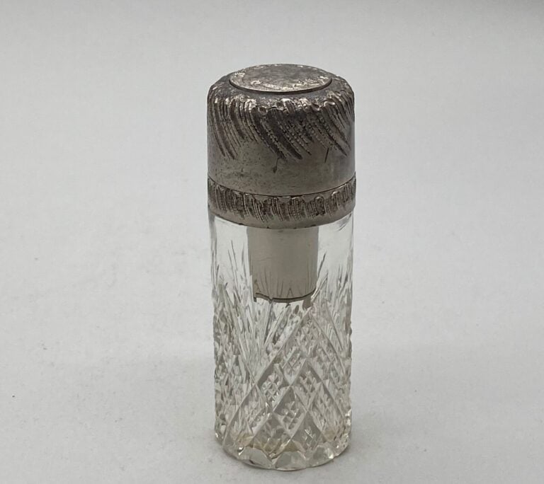 3 pulvérisateurs à pompe en cristal - 1900 - 10 x 15 cm - (Bon état)