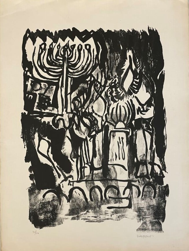Abraham RATTNER (1895-1978) - - Composition ; Personnage - - Ensemble de 2 lith…