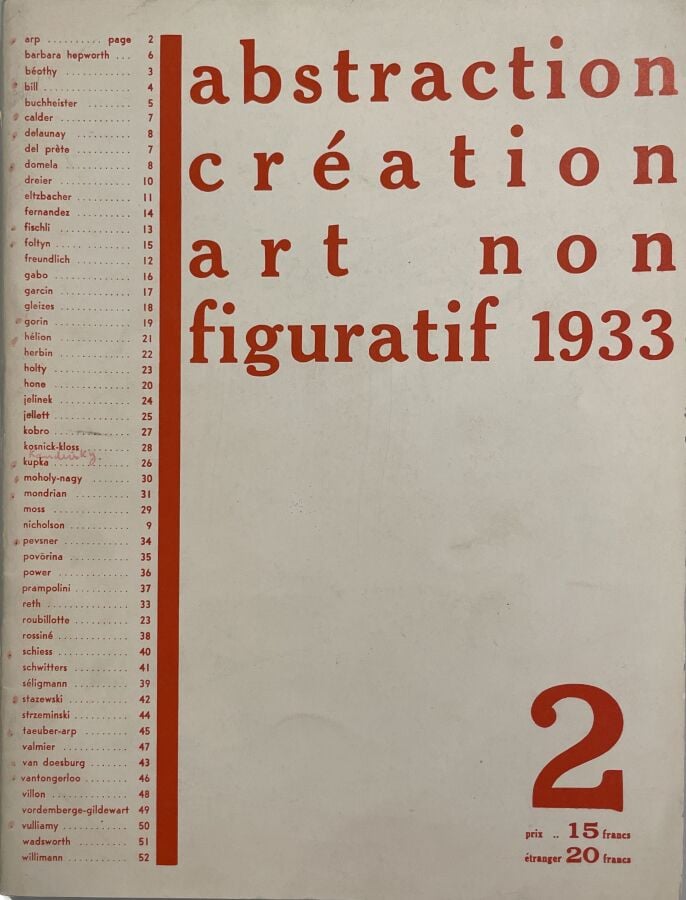 ABSTRACTION-CREATION. Art non figuratif, cahiers 1, 2, 4 et 5 (édition complète…
