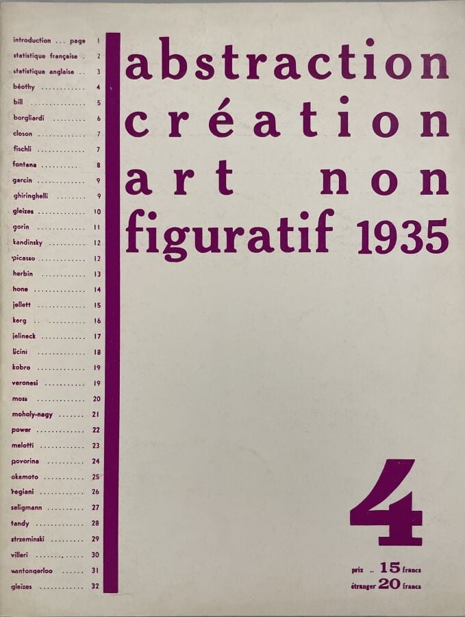 ABSTRACTION-CREATION. Art non figuratif, cahiers 1, 2, 4 et 5 (édition complète…