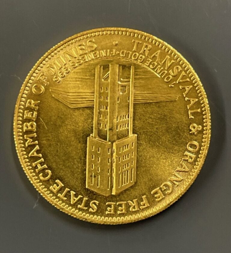AFRIQUE DU SUD - Une pièce commémorative en or "Golden Jubilee 1910-1960, Trans…