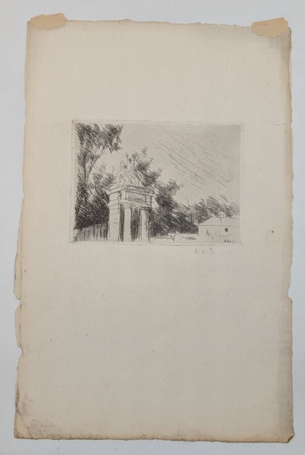 André DUNOYER DE SEGONZAC (1884-1974) - 1/Paysage aux arbres - 25/120 - 70 x 50…