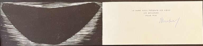 Anna Eva BERGMAN (1909-1987) - - Composition,1958 - - Bois gravé original, cart…