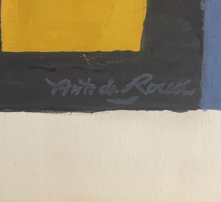 Antoine de ROUX (1901-1986) - - Composition - - Gouache sur papier, signée en b…