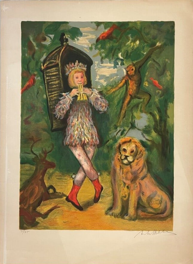 Arbit BLATAS (1908-1999) - Au cirque, L'Enchanteur - - Ensemble de 2 lithograph…
