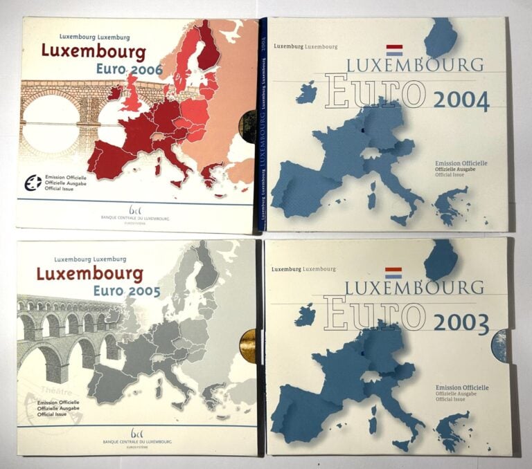 BENELUX - Euros - Lot de quatre coffrets BU Luxembourg comprenant les années 20…