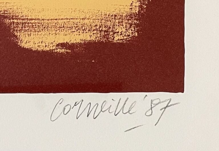 CORNEILLE (1922-2010) - Entre chat et oiseau, 1987 - - Sérigraphie sur papier,…