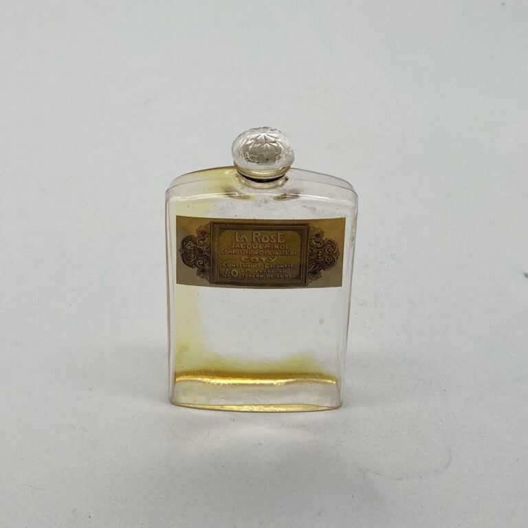 COTY, 1900 .2 Flacons, Lalique, non signés, bouchon émeri, flacon gourde, bouch…