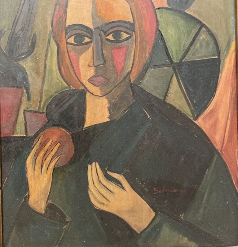 Dans le goût d' Armand SCHONBERGER (1885-1974) - Portrait de femme - Huile sur…