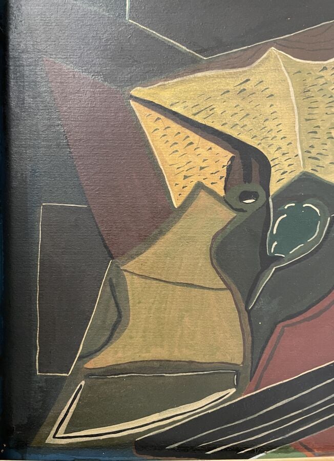 Dans le gout de Juan GRIS (1887-1927) - Composition cubisante au violon et à la…