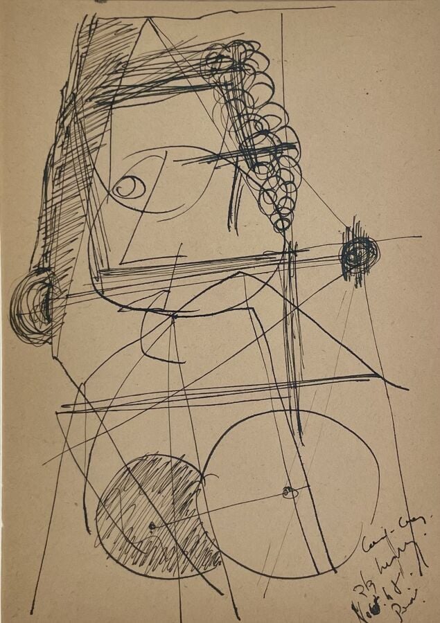 David LAN- BAR (1912-1987) (01151) - Compositions; Personnages, 1947/1948 - Ens…