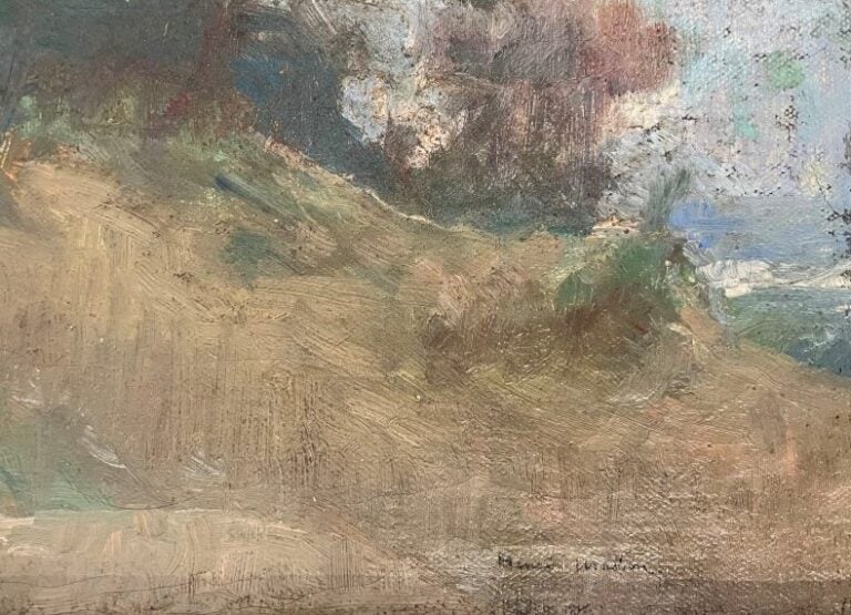 ECOLE du XXème siècle - Paysage - Huile sur toile, porte la signature « Henri M…