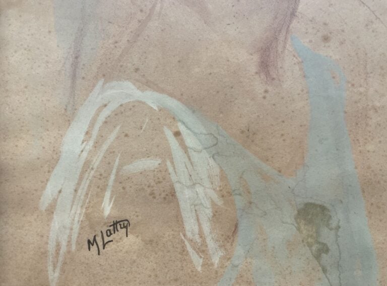 ECOLE DU XXème siècle - Portrait d'une fille, - Sanguine, crayons de couleur et…