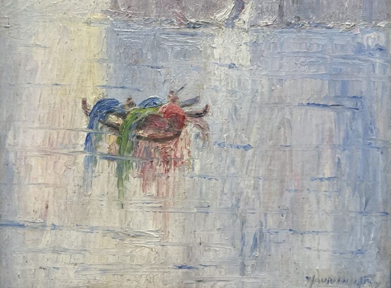 ECOLE du XXème siècle - Vue de Venise - Huile sur toile, signée en bas à droite…