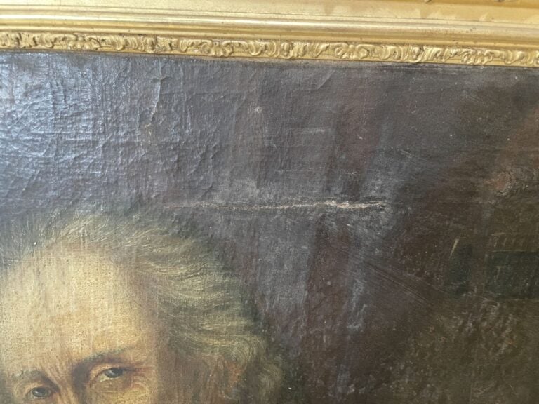 ECOLE FRANCAISE XIXème - Portrait d'écrivain en buste vu de face - Huile sur to…