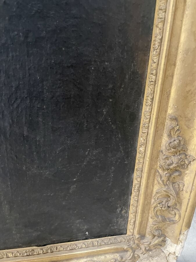 ECOLE FRANCAISE XIXème - Portrait d'écrivain en buste vu de face - Huile sur to…