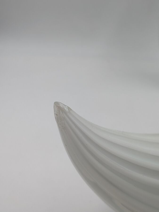 ELIO RAFFAELI - Paire de cygnes en verre de Murano - Signés - Petit choc - Haut…