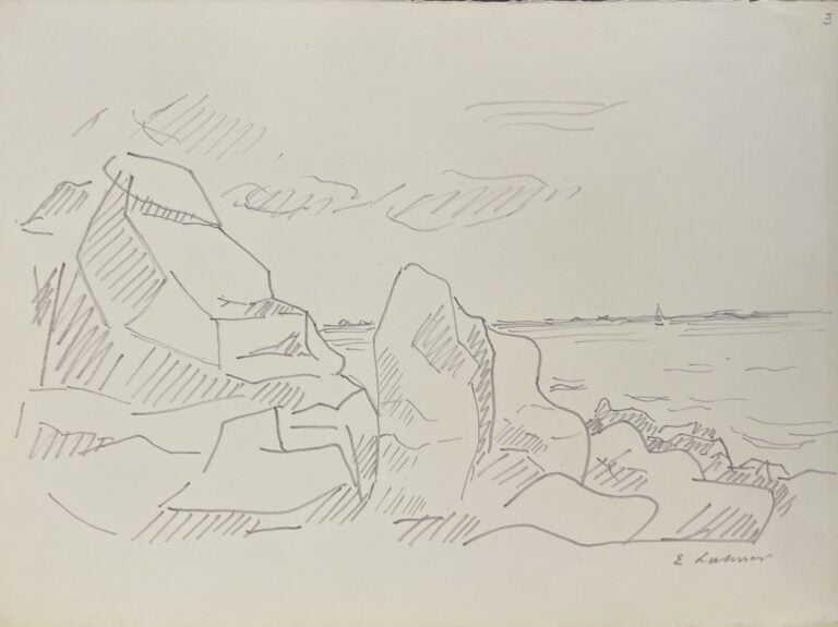 Émile LAHNER (1893-1980) - Marines - Ensemble de douze œuvres originales sur pa…