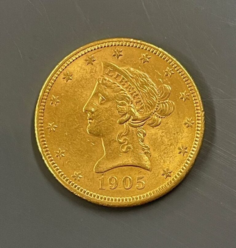 ETATS UNIS - Une pièce de 10 dollars or, Liberty 1905 - Poids : 16.7 g - (petit…